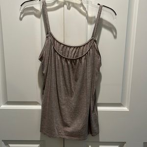 Garnet Hill tank top. Medium. Heathered taupe color. Excellent condition.